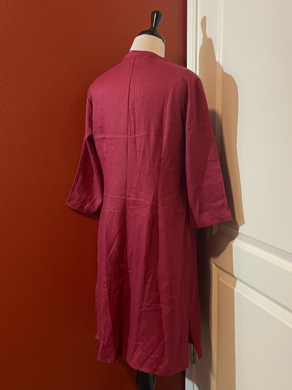 Lintico Women’s 100% Linen Hand Button Front Long Tunic Lagenlook Top - Picture 7 of 7